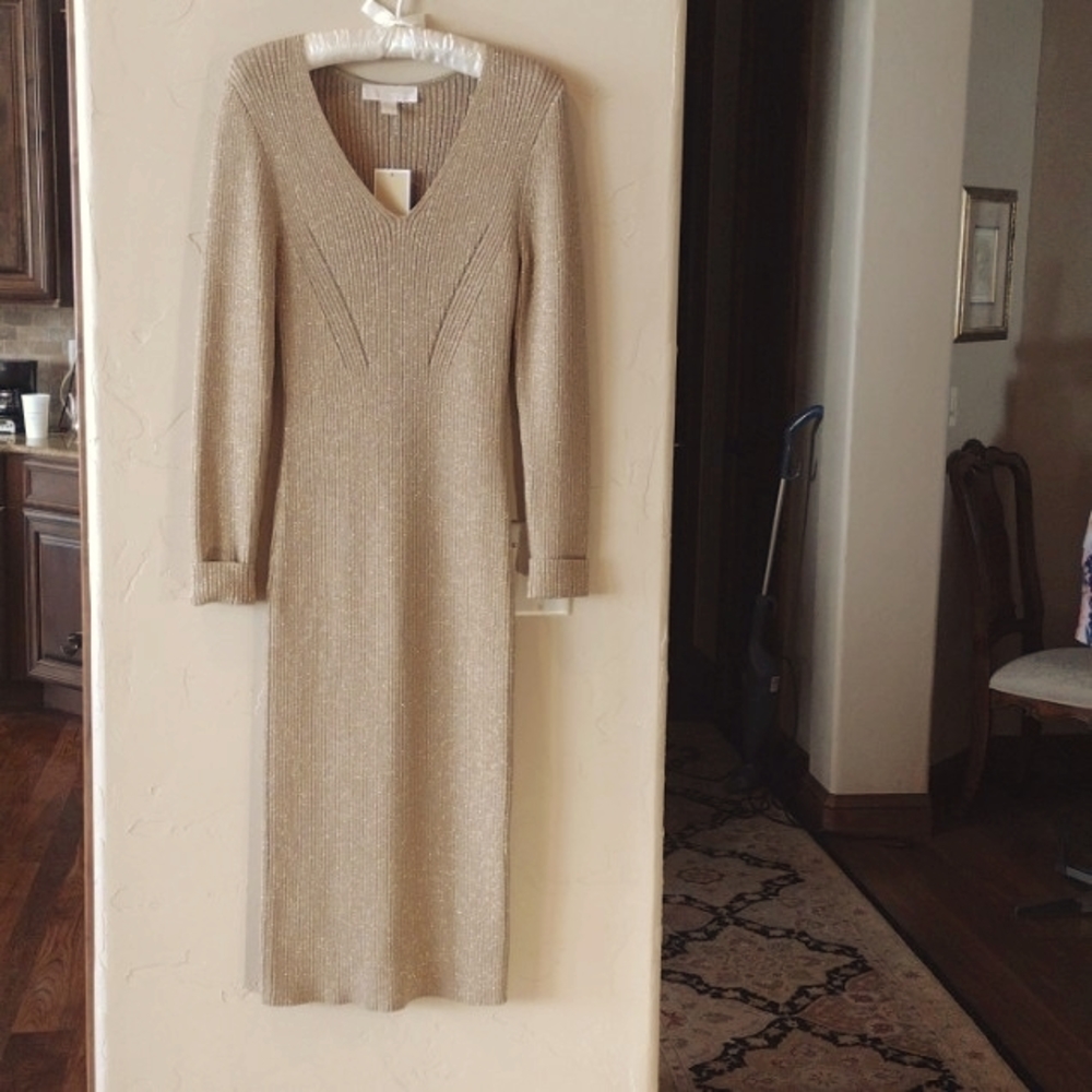 NWT MK Elegant in Gold Dress